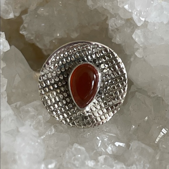 🌟Carnelian Sterling Silver Ring - Picture 9 of 10